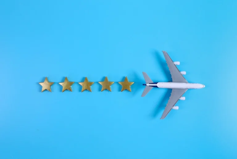 Miniature airplane, rating stars advertising