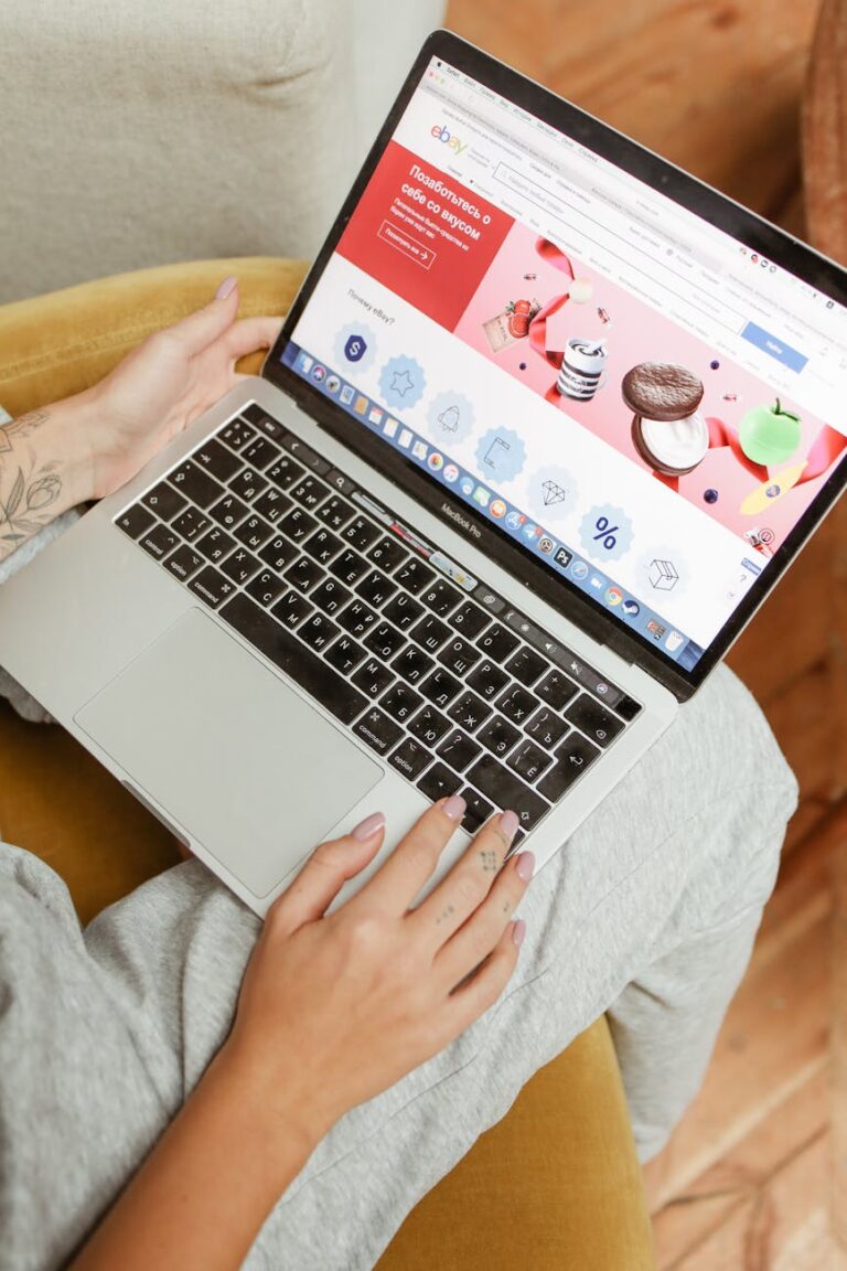 a person shopping online